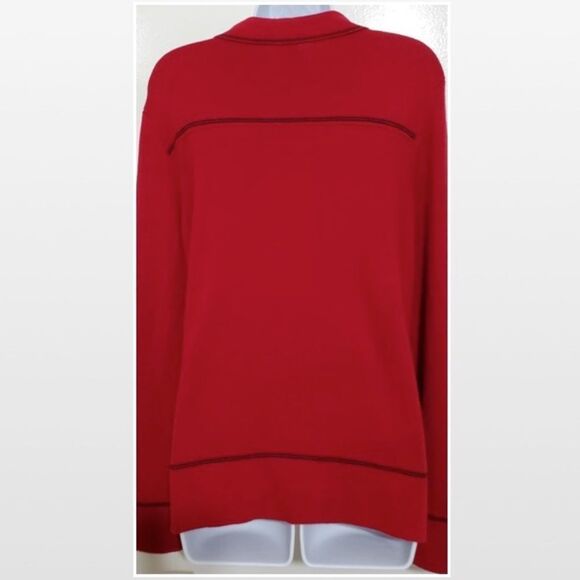 New Emma James Sweater Women's Red X-large Button Down  - Picture 11 of 16